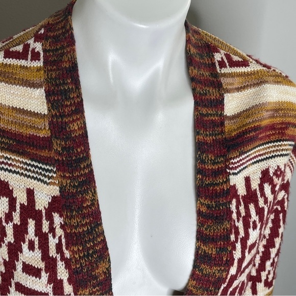 Lucky Brand brown and red oversized cardigan NWT small - Picture 8 of 10